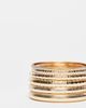 ASOS Curve ASOS DESIGN Curve pack of 6 bracelets in mixed hammered design in gold tone - 2