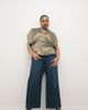 ASOS Curve ASOS DESIGN Curve palazzo jeans in dark mid wash-Blue - 1
