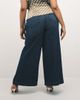 ASOS Curve ASOS DESIGN Curve palazzo jeans in dark mid wash-Blue - 3