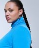 ASOS Curve ASOS DESIGN Curve peached feel turtle neck second skin top in blue - 2