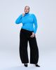 ASOS Curve ASOS DESIGN Curve peached feel turtle neck second skin top in blue - 3