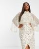 ASOS Curve ASOS DESIGN Curve pearl embellished midi dress in white - 1
