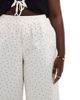 ASOS Curve ASOS DESIGN Curve poplin pants in white dot - 2