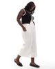 ASOS Curve ASOS DESIGN Curve poplin pants in white dot - 3