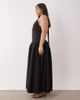 ASOS Curve ASOS DESIGN Curve Premium faux pearl embellished maxi dress with scarf detail in black scuba-style fabric - 3