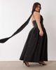 ASOS Curve ASOS DESIGN Curve Premium faux pearl embellished maxi dress with scarf detail in black scuba-style fabric - 4