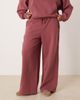 ASOS Curve ASOS DESIGN Curve premium heavyweight 500gsm seamed wide leg sweatpants in dark rose-Purple - 4