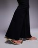ASOS Curve ASOS DESIGN Curve premium ponte flare pants with tailored waistband in black - 3