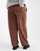 ASOS Curve ASOS DESIGN Curve pull-on barrel leg corduroy pants in chocolate-Brown - 3