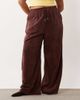 ASOS Curve ASOS DESIGN Curve pull on waist wide leg corduroy pants in chocolate-Brown - 2