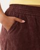 ASOS Curve ASOS DESIGN Curve pull on waist wide leg corduroy pants in chocolate-Brown - 3