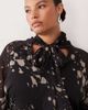 ASOS Curve ASOS DESIGN Curve pussybow maxi dress in abstract splotch print-Multi - 3
