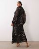 ASOS Curve ASOS DESIGN Curve pussybow maxi dress in abstract splotch print-Multi - 4