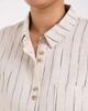 ASOS Curve ASOS DESIGN Curve relaxed linen blend shirt in natural stripe-Neutral - 4