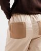 ASOS Curve ASOS DESIGN Curve relaxed straight leg laundered color block pull on pants in brown - 3