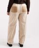 ASOS Curve ASOS DESIGN Curve relaxed straight leg laundered color block pull on pants in brown - 4