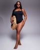 ASOS Curve ASOS DESIGN Curve Revenge halter tie neck swimsuit in black - 3