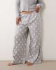ASOS Curve ASOS DESIGN Curve rib long sleeve pyjama set with stars in gray - 2