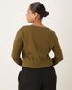 ASOS Curve ASOS DESIGN Curve ribbed V-neck long sleeve top in khaki-Multi - 3