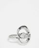 ASOS Curve ASOS DESIGN Curve ring with large heart in silver tone - 1