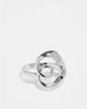 ASOS Curve ASOS DESIGN Curve ring with large heart in silver tone - 3