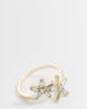 ASOS Curve ASOS DESIGN Curve ring with mini crystal star-fish design in gold tone - 1