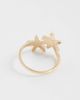 ASOS Curve ASOS DESIGN Curve ring with mini crystal star-fish design in gold tone - 2