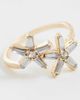 ASOS Curve ASOS DESIGN Curve ring with mini crystal star-fish design in gold tone - 3