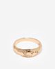 ASOS Curve ASOS DESIGN Curve ring with molten texture and cubic zirconia stones in gold tone - 2