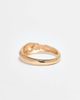 ASOS Curve ASOS DESIGN Curve ring with molten texture and cubic zirconia stones in gold tone - 3