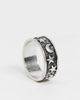 ASOS Curve ASOS DESIGN Curve ring with star and moon detail in burnished silver tone - 4