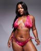 ASOS Curve ASOS DESIGN Curve Rio floral print tie side bikini bottom in pink - 1