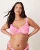 ASOS Curve ASOS DESIGN Curve Rosalie lace underwire bra with floral trim in lilac-Purple - 4