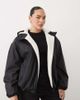 ASOS Curve ASOS DESIGN Curve rubberized shower resistant bomber jacket in black - 1