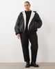 ASOS Curve ASOS DESIGN Curve rubberized shower resistant bomber jacket in black - 2