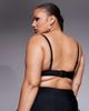 ASOS Curve ASOS DESIGN Curve Sadie pleated bust underwire balconette bikini top with faux-pearl detailing in black - 3