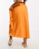 ASOS Curve ASOS DESIGN Curve sarong wrap midi skirt in orange - 2