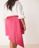 ASOS Curve ASOS DESIGN Curve sash detail satin mini skirt in hot pink - 4