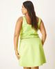ASOS Curve ASOS DESIGN Curve satin mini skirt in lime green - part of a set - 3