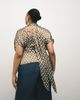 ASOS Curve ASOS DESIGN Curve satin scarf and volume detail blouse in polka dot-Multi - 3