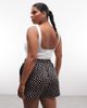 ASOS Curve ASOS DESIGN Curve satin shorts in polka dot-Multi - 4