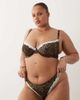 ASOS Curve ASOS DESIGN Curve Savannah sheer mesh leopard print brazilian with cream lace-Multi - 1