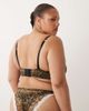 ASOS Curve ASOS DESIGN Curve Savannah sheer mesh leopard print brazilian with cream lace-Multi - 2