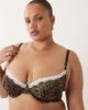 ASOS Curve ASOS DESIGN Curve Savannah sheer mesh leopard print underwire bra with cream lace-Multi - 1