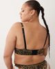 ASOS Curve ASOS DESIGN Curve Savannah sheer mesh leopard print underwire bra with cream lace-Multi - 4