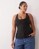 ASOS Curve ASOS DESIGN Curve scoop neck bandage corset top in black - 2
