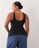 ASOS Curve ASOS DESIGN Curve scoop neck bandage corset top in black - 4