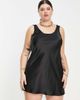 ASOS Curve ASOS DESIGN Curve scoop neck mini satin slip dress in black - 2