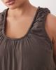 ASOS Curve ASOS DESIGN Curve scoop neck smock romper in charcoal-Gray - 4