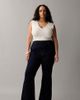 ASOS Curve ASOS DESIGN Curve sculpting super stretch flare jeans in rinse-Navy - 1